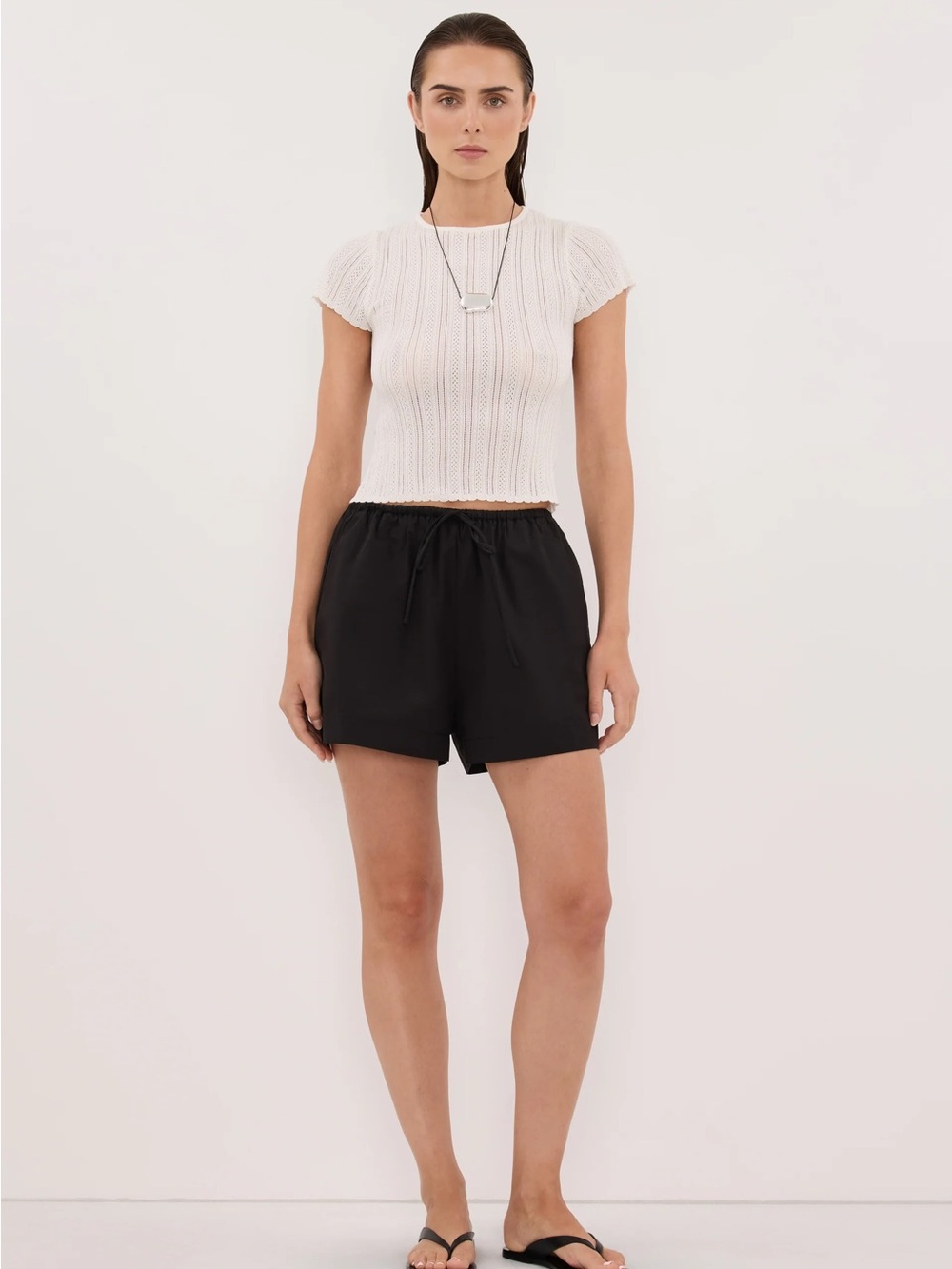 DISSH Sommer Black Poplin Shorts NWT US size 8